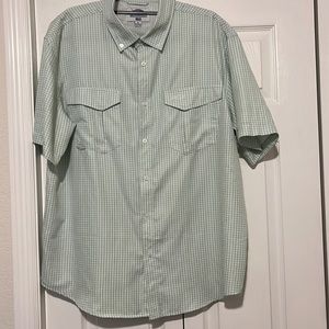 Men’s Aftco Short Sleeve Sirius Mini Check Shirt